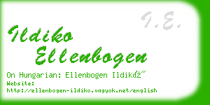 ildiko ellenbogen business card